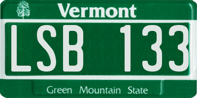 VT license plate LSB133