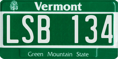VT license plate LSB134