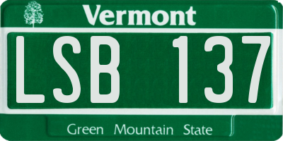 VT license plate LSB137