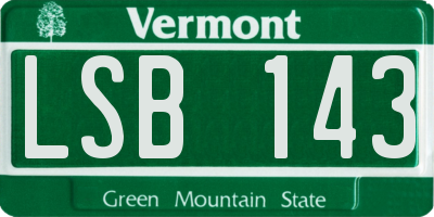 VT license plate LSB143