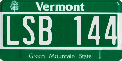 VT license plate LSB144