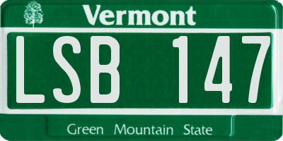 VT license plate LSB147