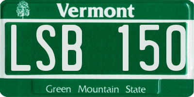 VT license plate LSB150