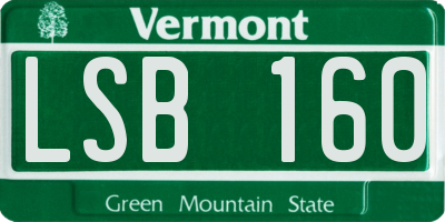 VT license plate LSB160