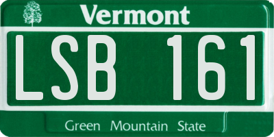 VT license plate LSB161