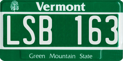 VT license plate LSB163