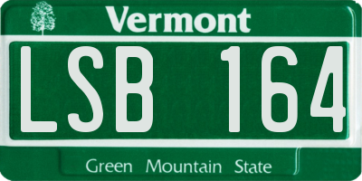VT license plate LSB164