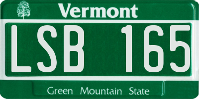 VT license plate LSB165
