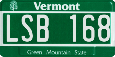 VT license plate LSB168