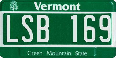 VT license plate LSB169
