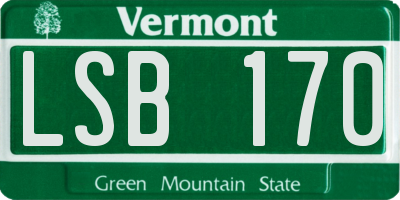 VT license plate LSB170