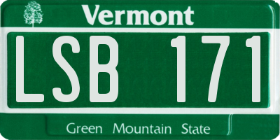 VT license plate LSB171