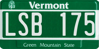 VT license plate LSB175