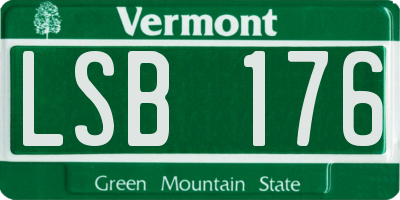 VT license plate LSB176
