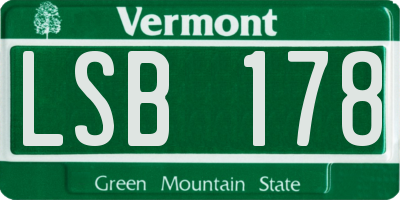 VT license plate LSB178