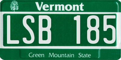 VT license plate LSB185