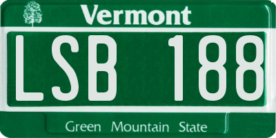 VT license plate LSB188