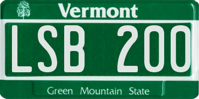 VT license plate LSB200