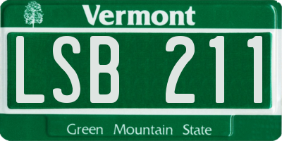 VT license plate LSB211