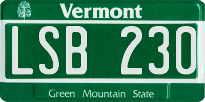 VT license plate LSB230