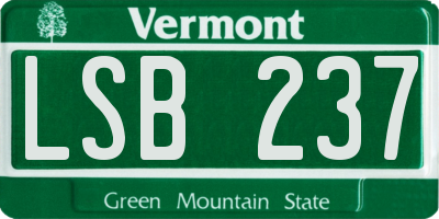 VT license plate LSB237