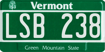 VT license plate LSB238