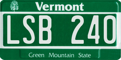 VT license plate LSB240