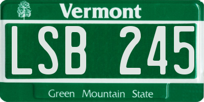 VT license plate LSB245