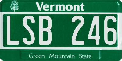 VT license plate LSB246