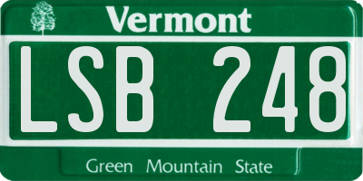 VT license plate LSB248