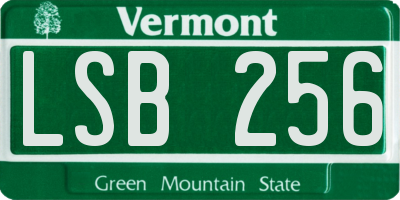 VT license plate LSB256