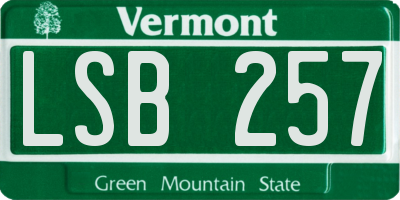 VT license plate LSB257