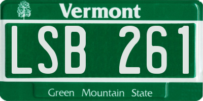 VT license plate LSB261