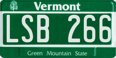 VT license plate LSB266