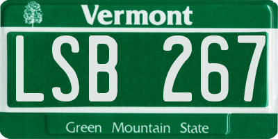 VT license plate LSB267