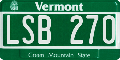 VT license plate LSB270