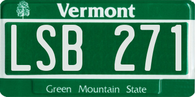 VT license plate LSB271