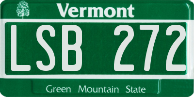 VT license plate LSB272