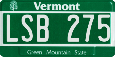 VT license plate LSB275
