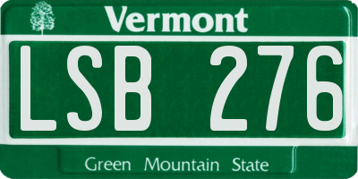 VT license plate LSB276