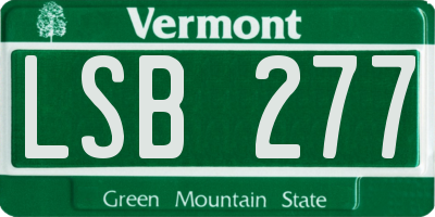 VT license plate LSB277