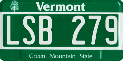 VT license plate LSB279