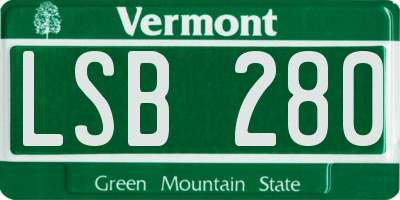 VT license plate LSB280