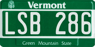 VT license plate LSB286