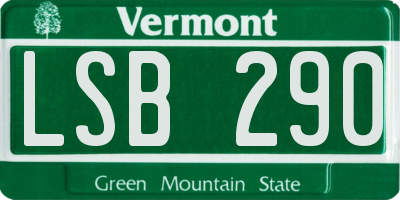 VT license plate LSB290