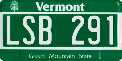 VT license plate LSB291