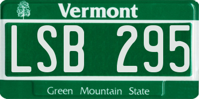 VT license plate LSB295