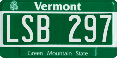 VT license plate LSB297