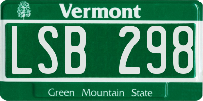 VT license plate LSB298