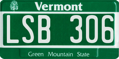 VT license plate LSB306